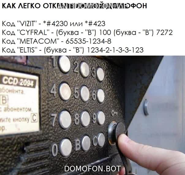 Открыть подъезд кодом Астрахань